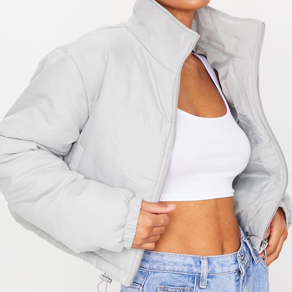 PrettyLittleThing cropped puffer jacket